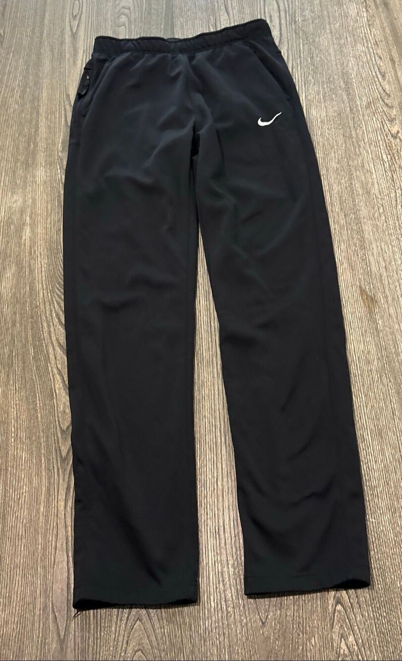 Nike Womens Therma-Fit Pants Athletic Elastic Waist Zip Pockets Black Size S